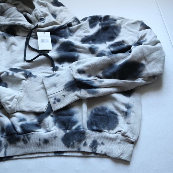 NEW  AFRM Tie Dye Crop Hoodie / blush - noir size 1X - Picture 5 of 11